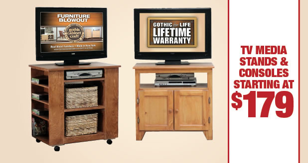 media consoles starting at $179