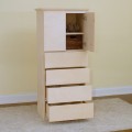 Armoire, Flat Shaker w/ 2 Doors & 4 Drawers