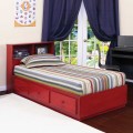Captains Bed, 3 drawers on tracks, Twin