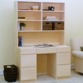 Desk with 7 Drawers and Hutch