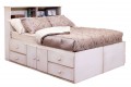 Storage Bed, 10 Drawers on glides & 2 Doors, Queen