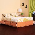Captains Bed, 6 Drawers on tracks, King
