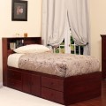 Storage Bed, 2 Doors & 4 Drawers on glides, Twin