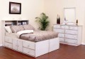 Birch Storage Bedroom Set, Two Side Storage, Queen 