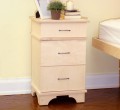 Giorgio Neoclassical Nightstand, 3 Drawers on metal glides