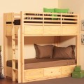 Twin Bunk Bed w/ 6 Drawers, Pine