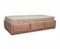 Pine Captains Bed, 6 Drawers on tracks, King
