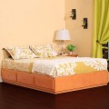 Captains Bed, 3 Drawers on tracks, Queen