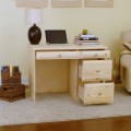 Desk w/ 4 Beveled Edge Drawers on metal glides