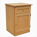 Square Edge Nightstand w/ Panel Door & Drawer