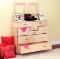 Giorgio Neoclassical Dresser, 10 Drawers on metal glides