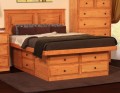 Pine Platform Storage Bed, Full